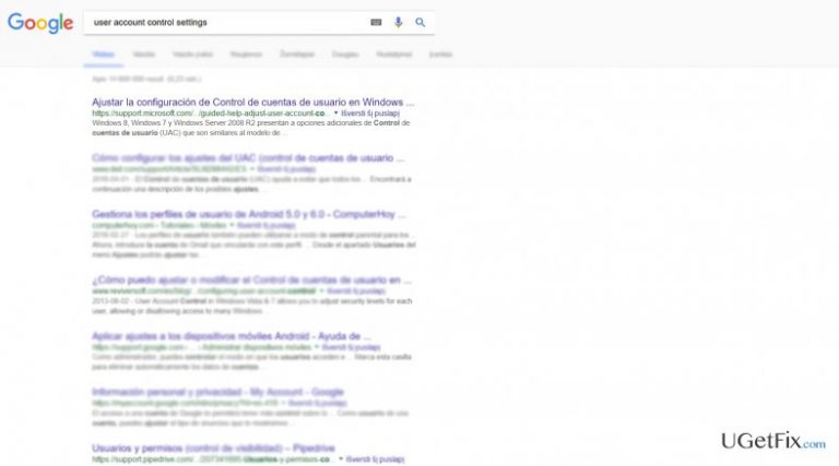 How to set the right language for search results?