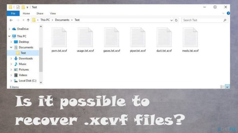 Is it possible to recover .xcvf files?