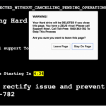 You have a zeus virus error pop up