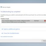 Your computer appears to be correctly configured but the device or resource is not responding