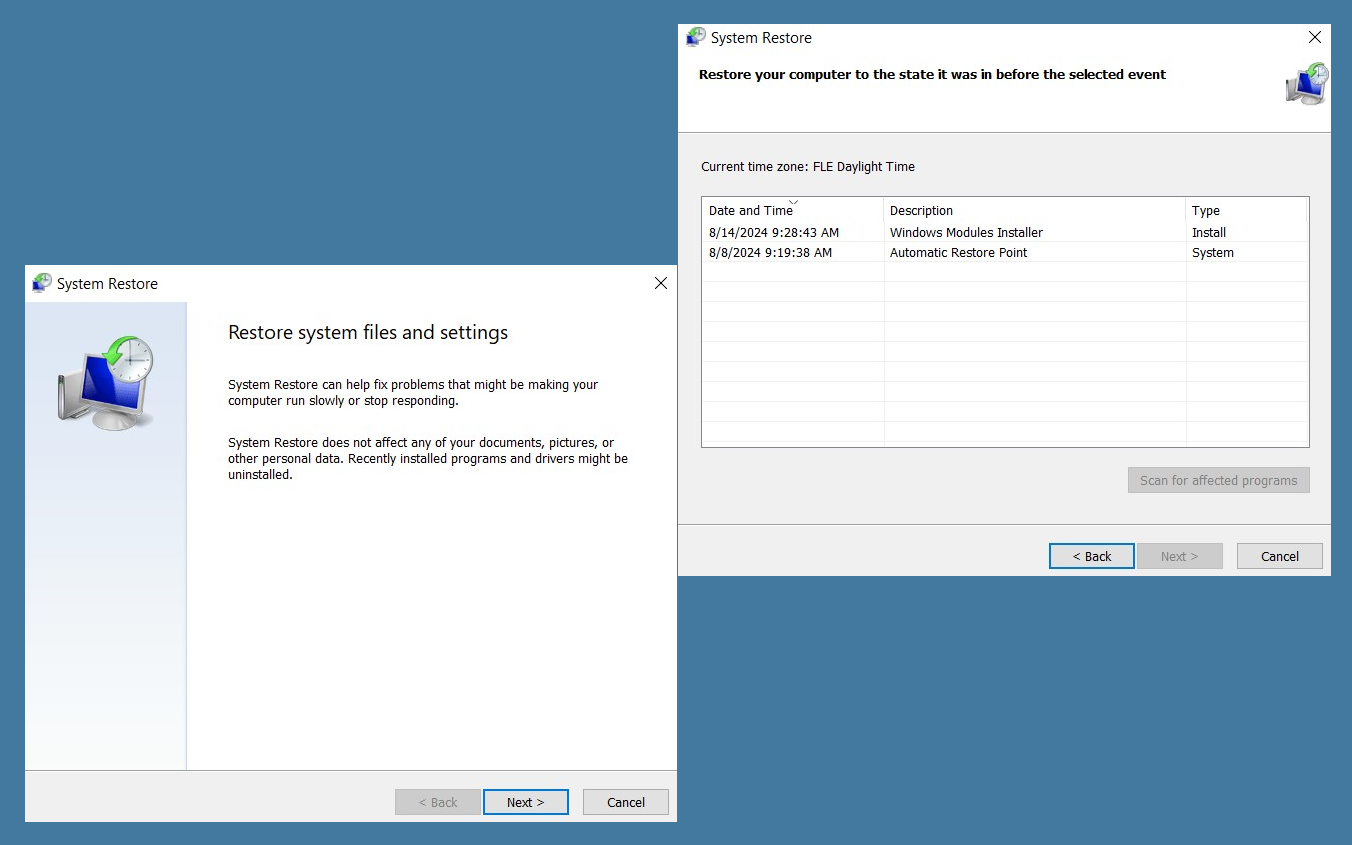 Your computer couldnt start syst restore points Your computer couldnt start syst restore points