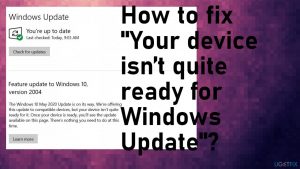Your device is not ready for update fix
