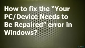 Your pcdevice needs to be repaired fix