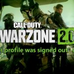 Your profile was signed out error