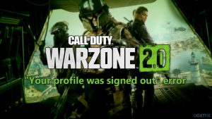 Your profile was signed out error