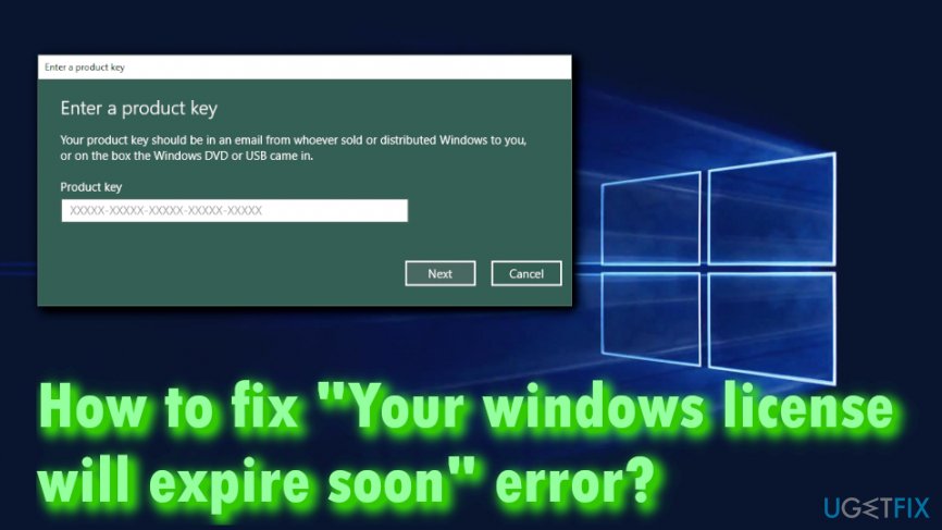 Your windows license will expire soon fix