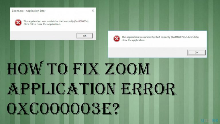 How to fix Zoom application error 0xc000003e?
